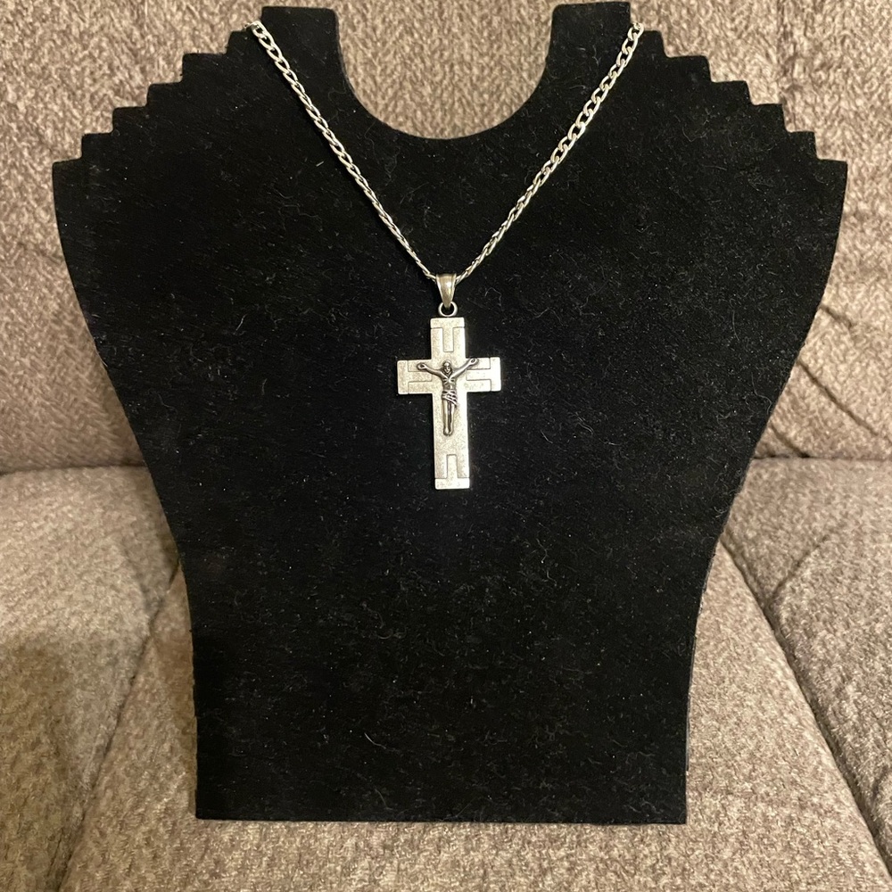 Stainless Steel Cross Pendant Necklace
